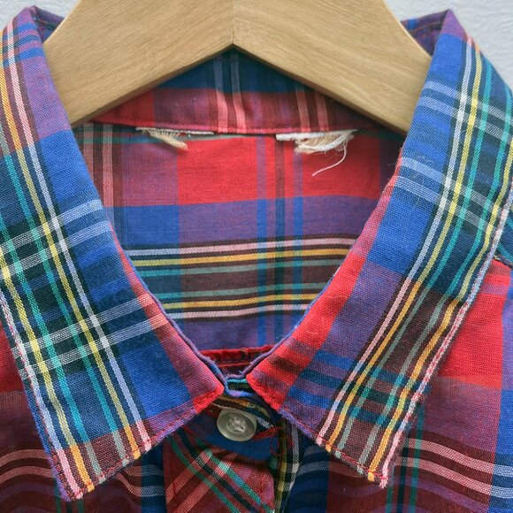 Vintage Plaid Blouse | 80s - Picture 7 of 8